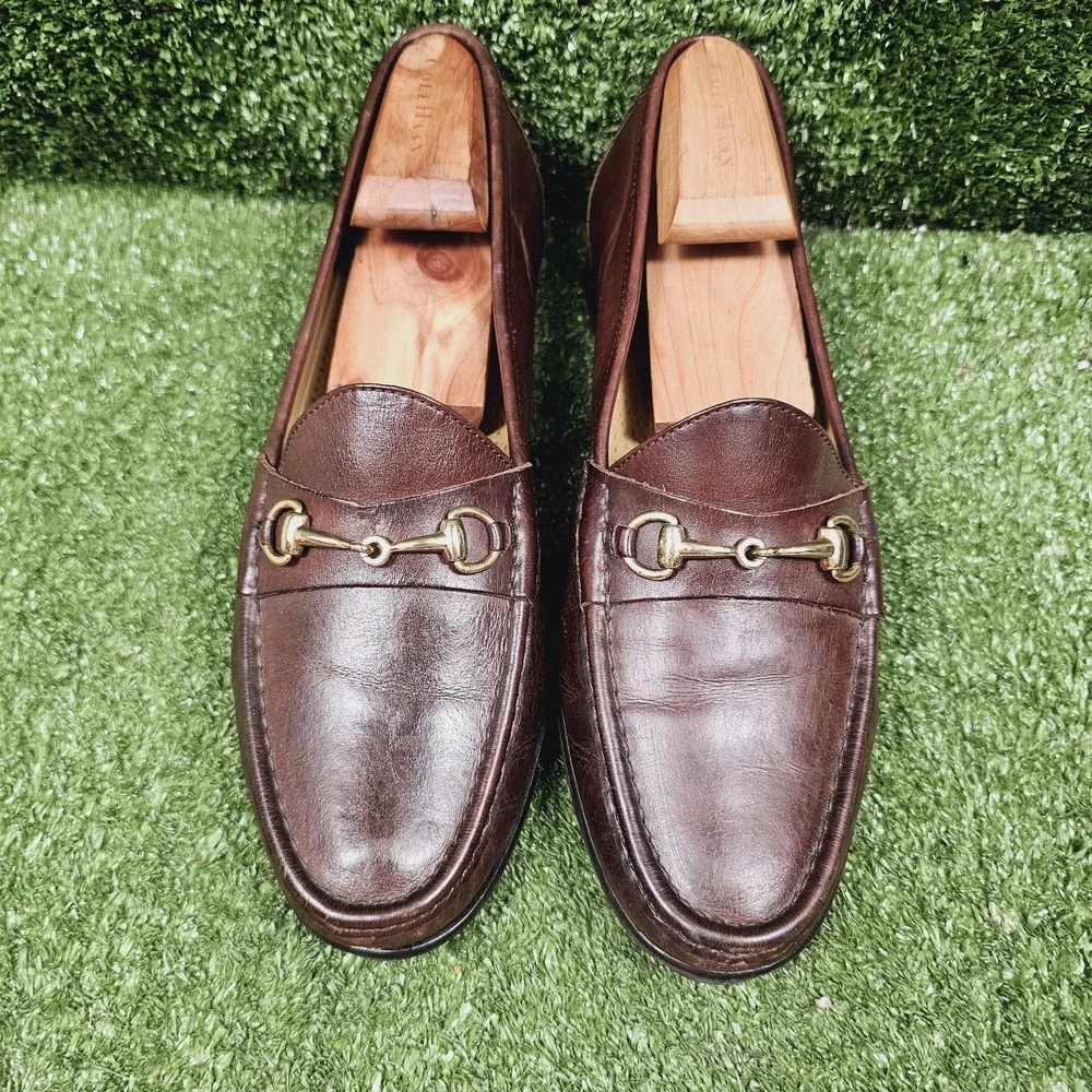 Cole Haan Horsebit Brown Leather Slip On Dress Loafers Mens Size 10 M